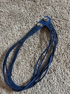 Swarovski Blue Multi-Strand Rhinestone Crystal Wrap Bracelet or Collar Necklace
